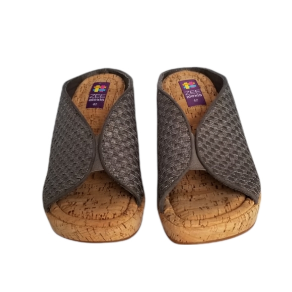 ZEE alexis Cork Wedges Gray - Picture 6 of 7